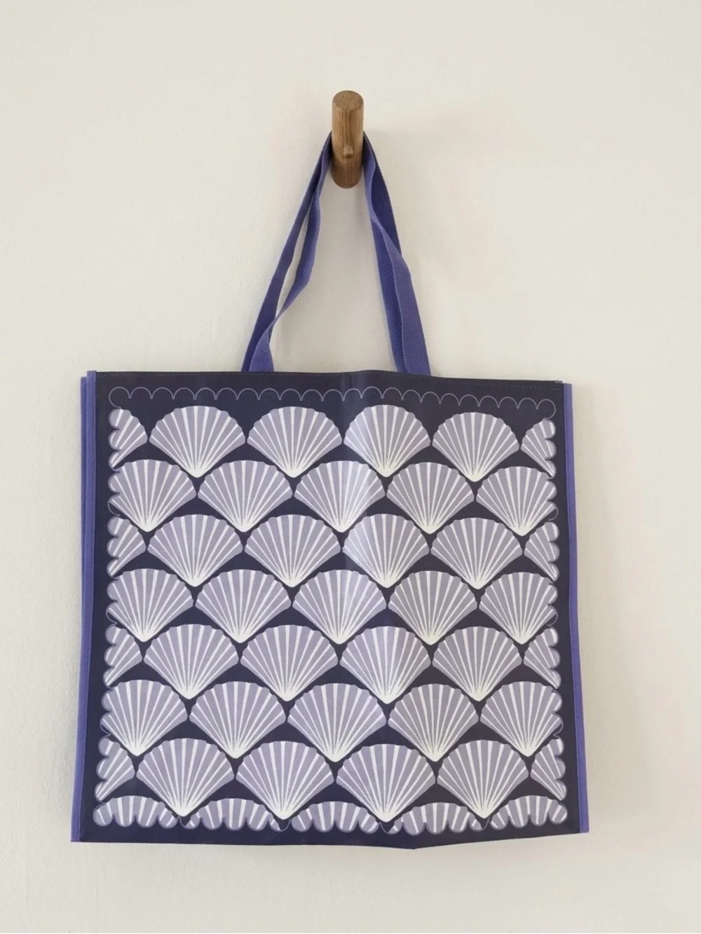 Shell Print Reusable Shopper Tote Bag